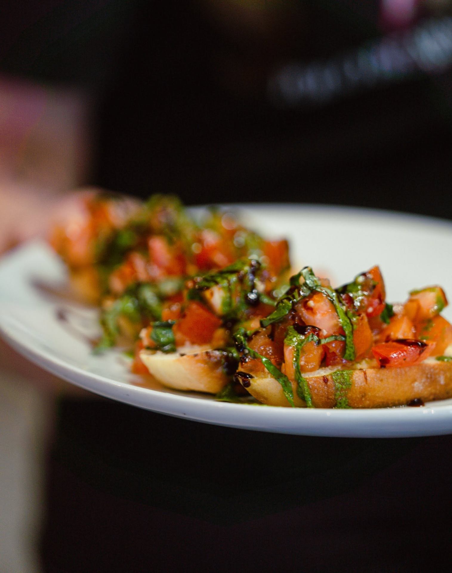 Bruschetta with tomato and basil